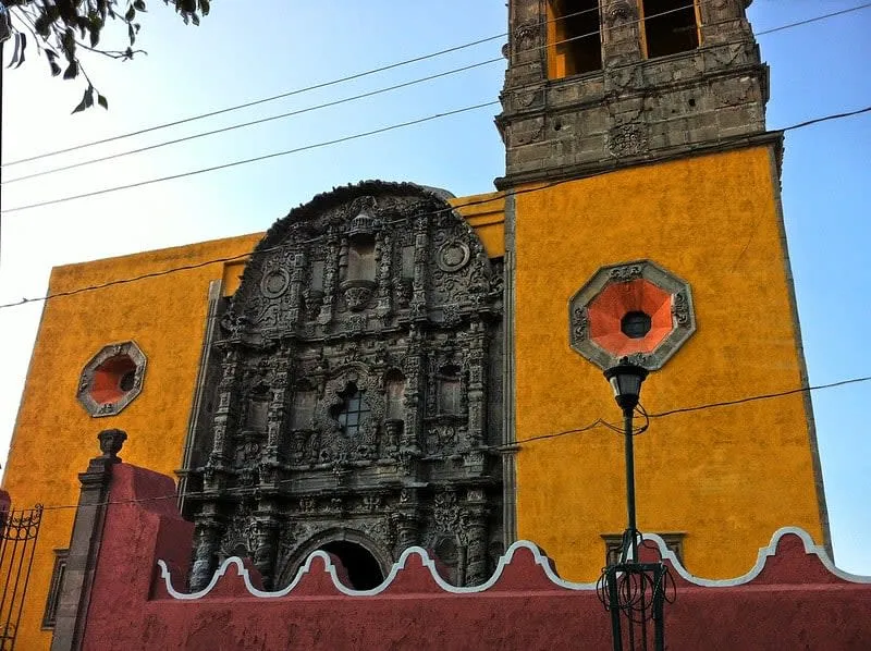 Old Parish Church facing Plaza de Los Ninos Heroes in Salamanca