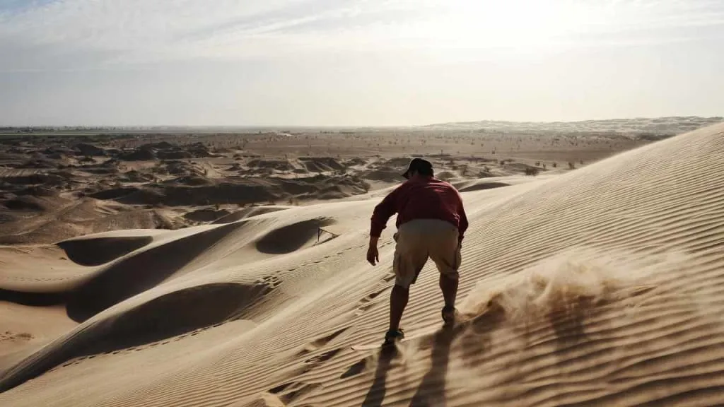 Wide sand ridges at Samalayuca Dunes outside Ciudad Juarez