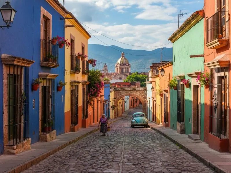Sunlit rooftops and mountains above San Cristóbal de las Casas on a dry-season day