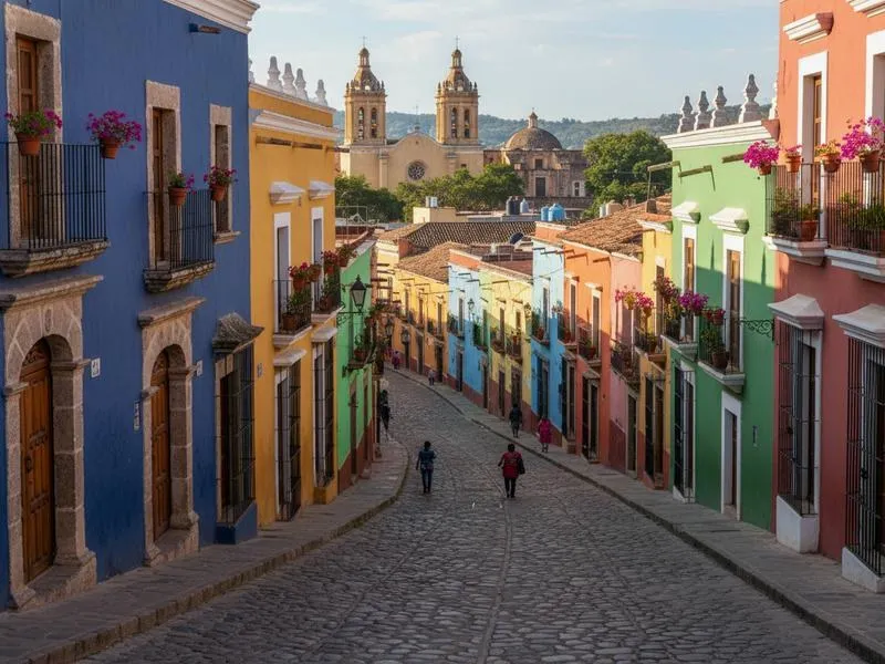 Courtyard hotel with plants and tile floors in central San Cristóbal de las Casas