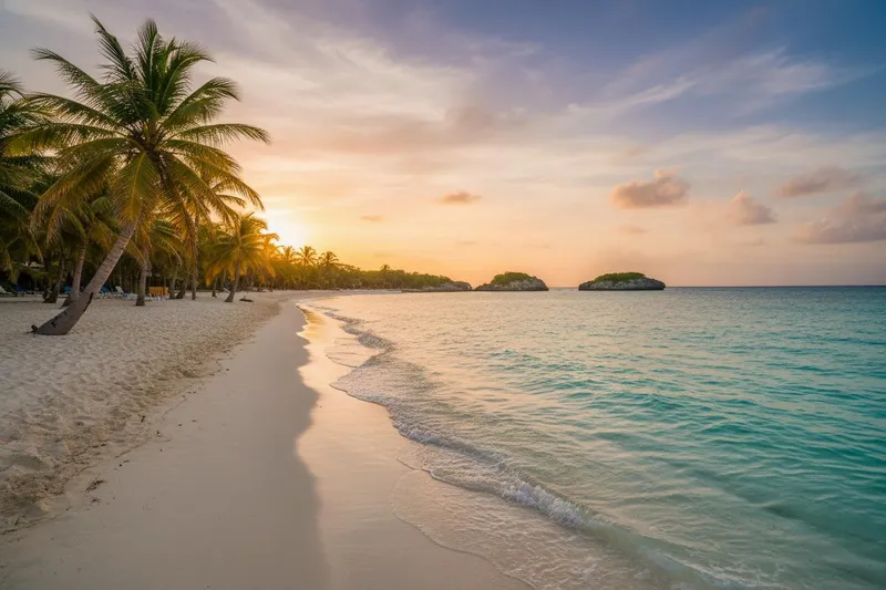 San Pancho beach in February with dry-season Pacific weather and sunset light