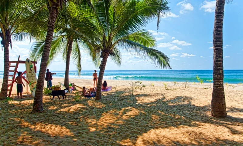 San Pancho beach-town path near the Pacific coast during a February Riviera Nayarit trip