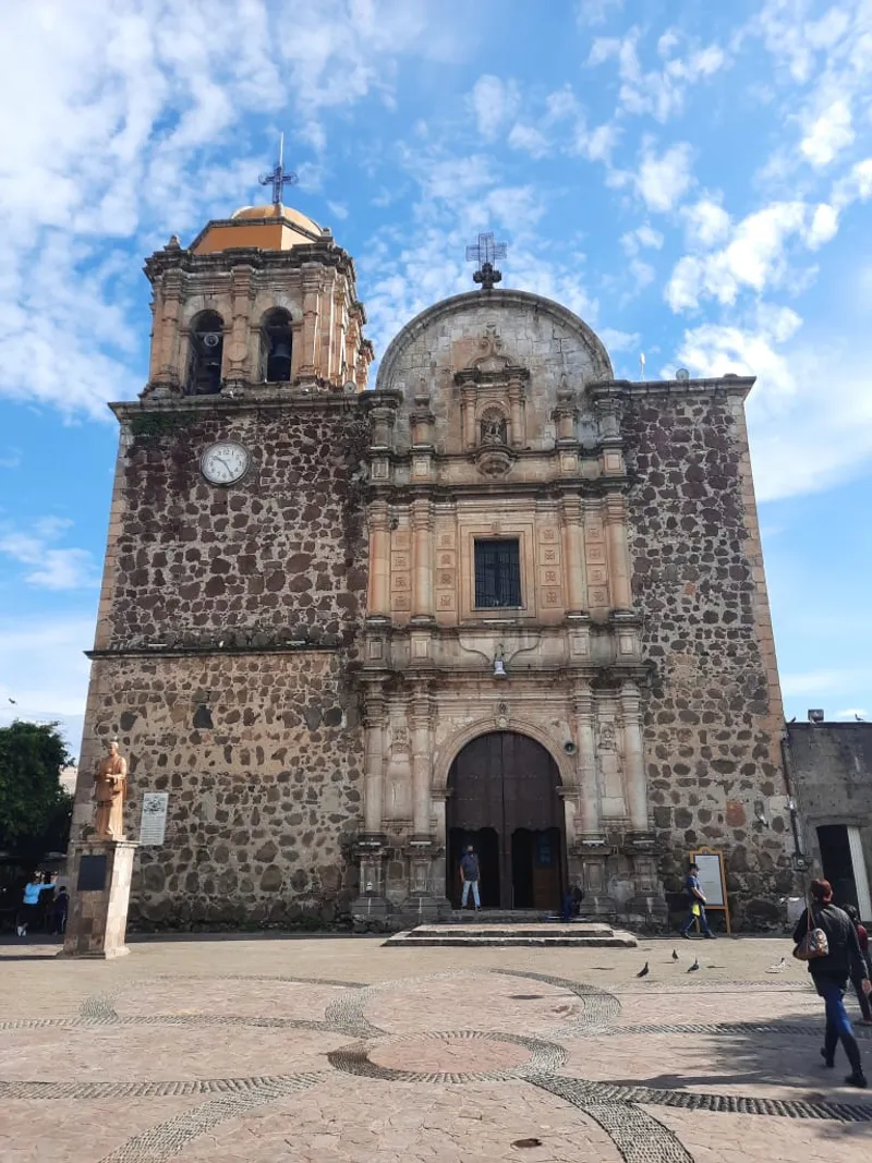 Tequila Jalisco church and plaza for September Independence Day and local El Grito planning