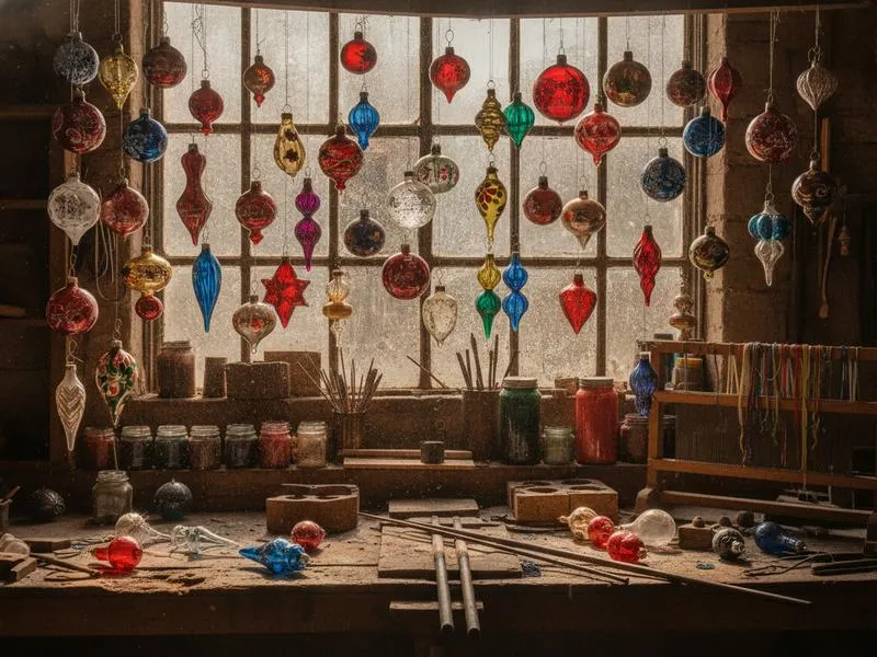Blown glass Christmas ornaments from Tlalpujahua Michoacan