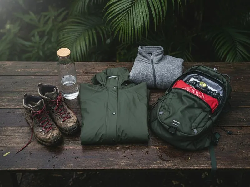 Rain jacket and practical packing for Huamantla in September highland weather