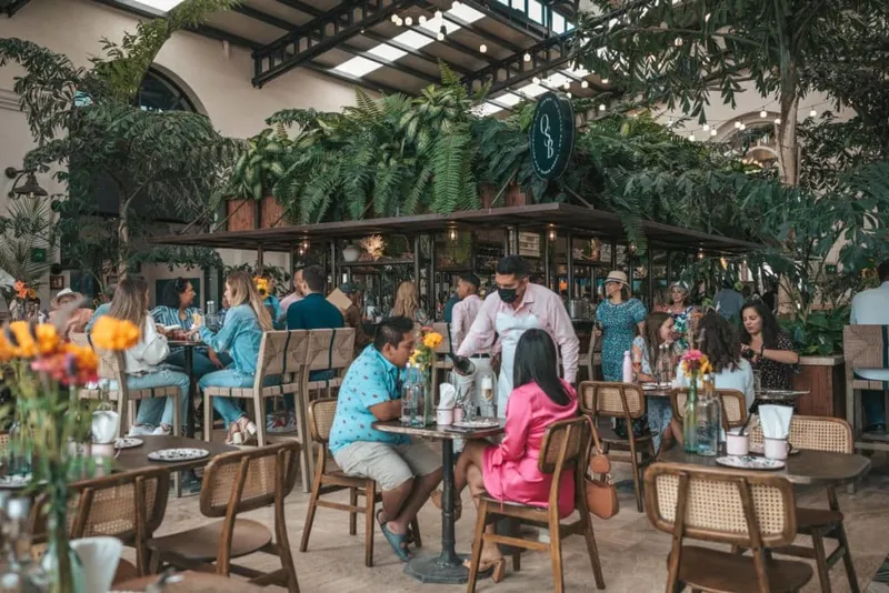 Todos Santos restaurant table during a warm February Baja trip