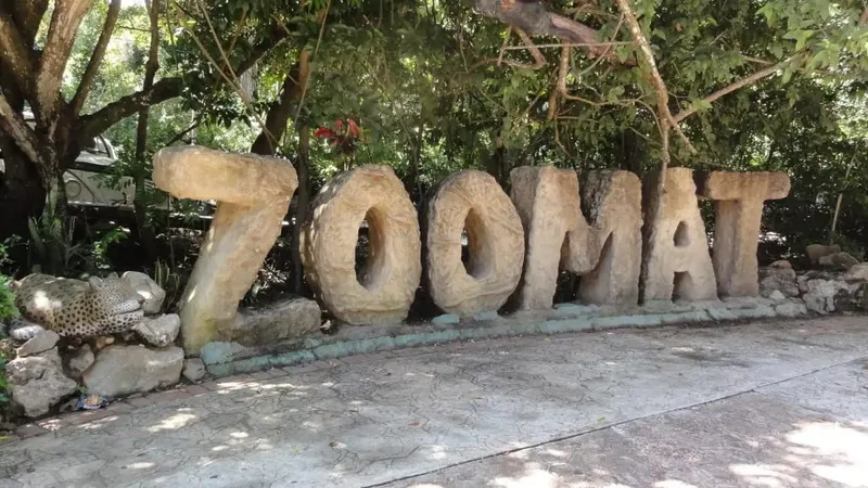 Shaded paths at the Tuxtla zoo during a warm January morning in Chiapas