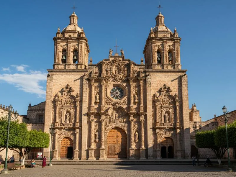 Valenciana church near Guanajuato, useful for early-start August sightseeing