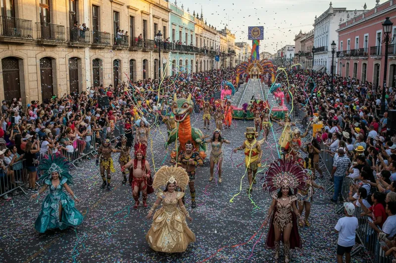 Veracruz Carnival parade atmosphere as a cultural comparison for November travel