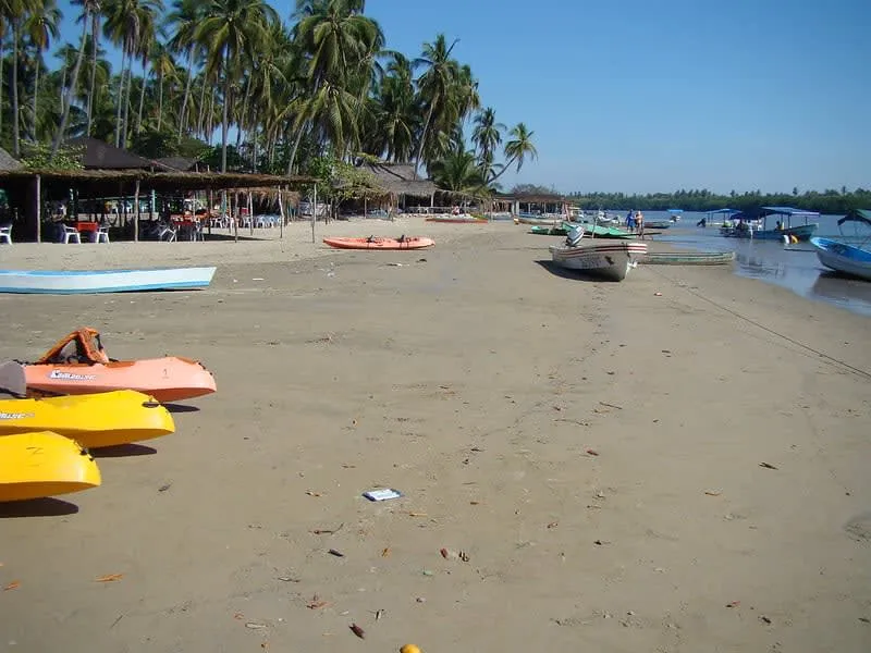 Barra de Potosi beach and lagoon near Zihuatanejo