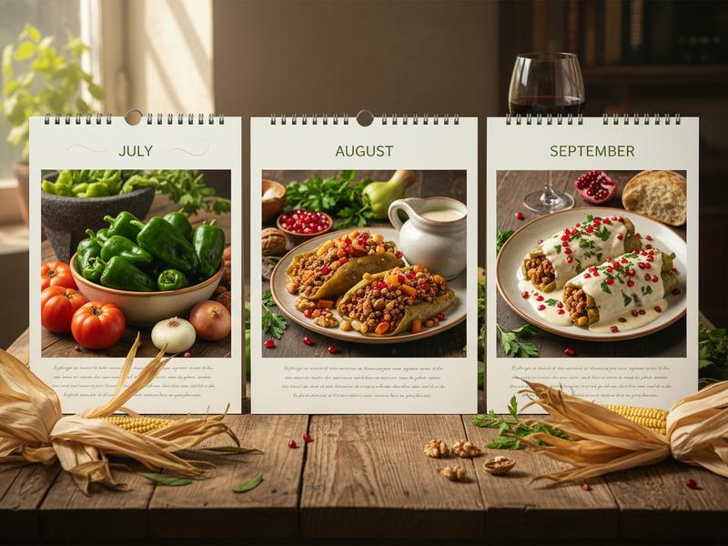 Calendar pages marked across late July, August, and September