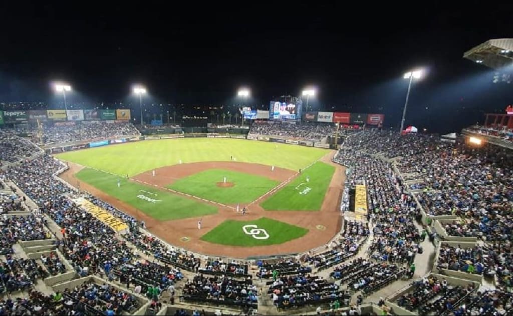 Yaquis de Obregón baseball stadium in Ciudad Obregón during the February season