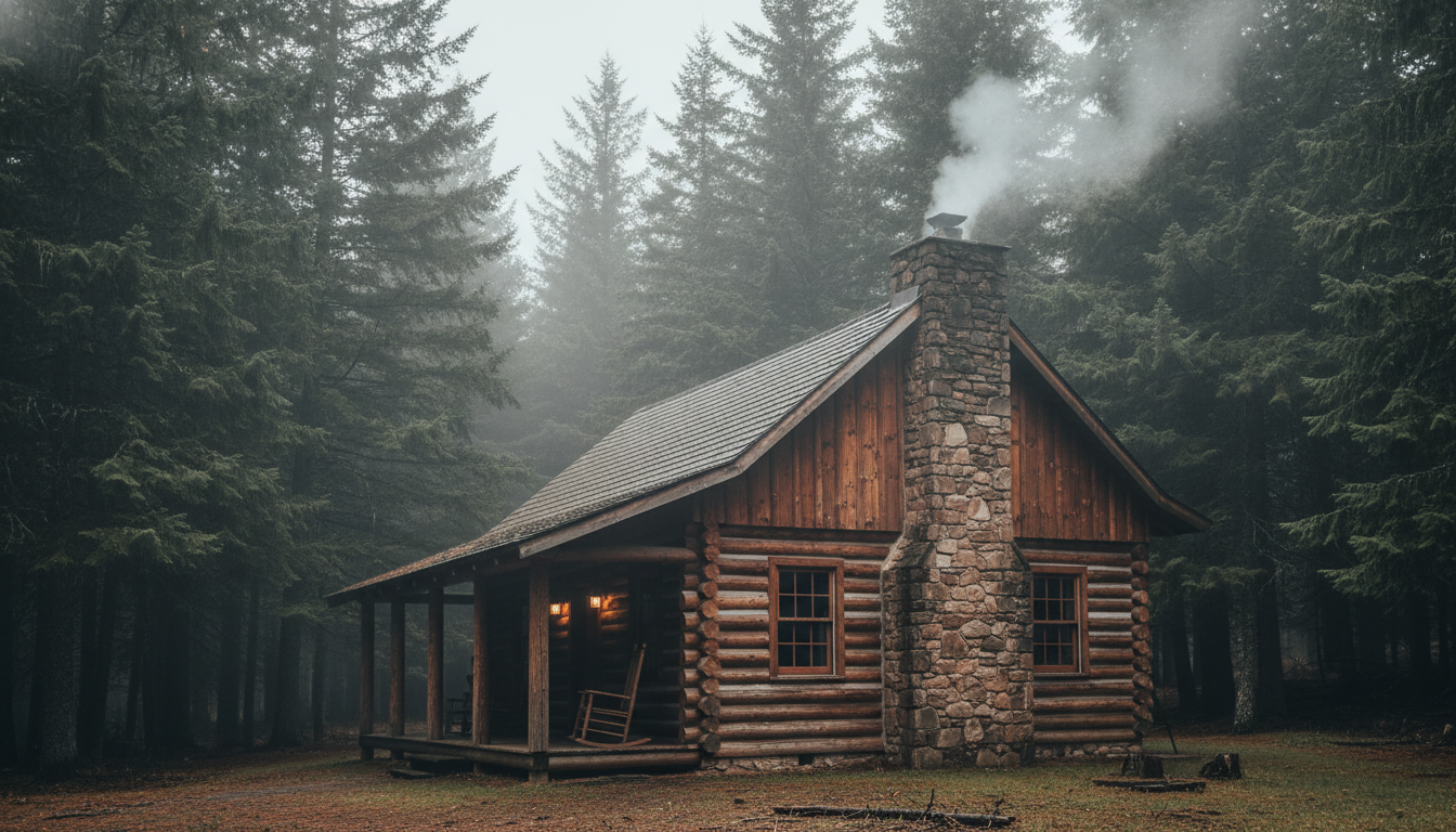 Exterior view of a rustic wooden cabin in Cuajimoloyas