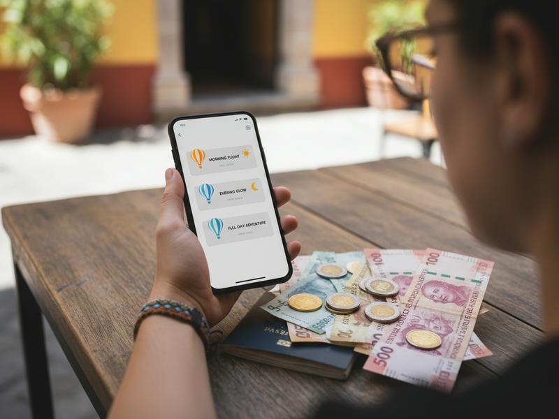 Traveler comparing FIG León morning evening and Day Pass tickets on a phone