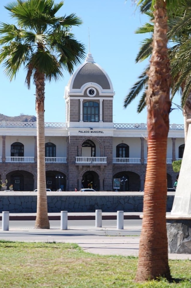 Historic Guaymas streets and church area during a short June morning walk