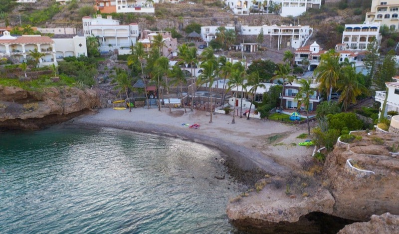 Guaymas waterfront and Sea of Cortez after a mild November day in Sonora