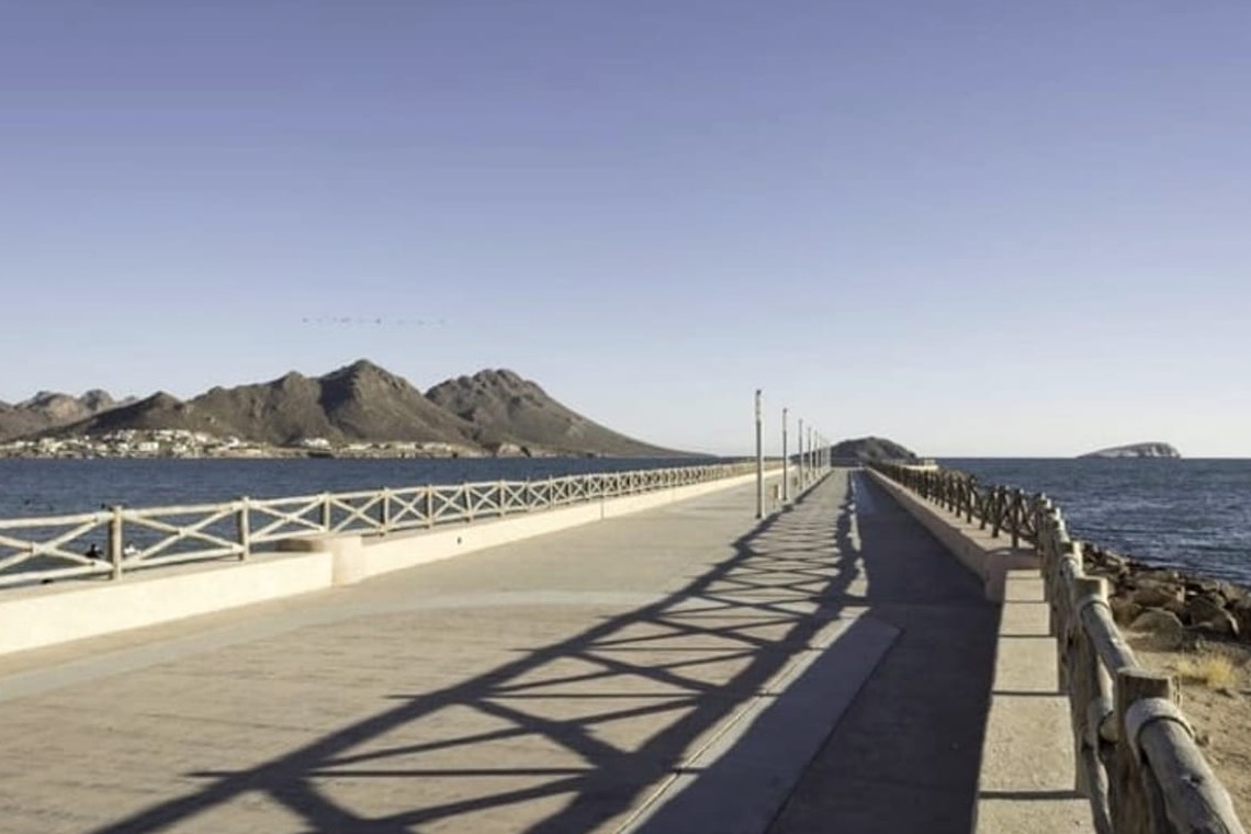 San Carlos marina and Tetakawi Hill during an October beach trip near Guaymas