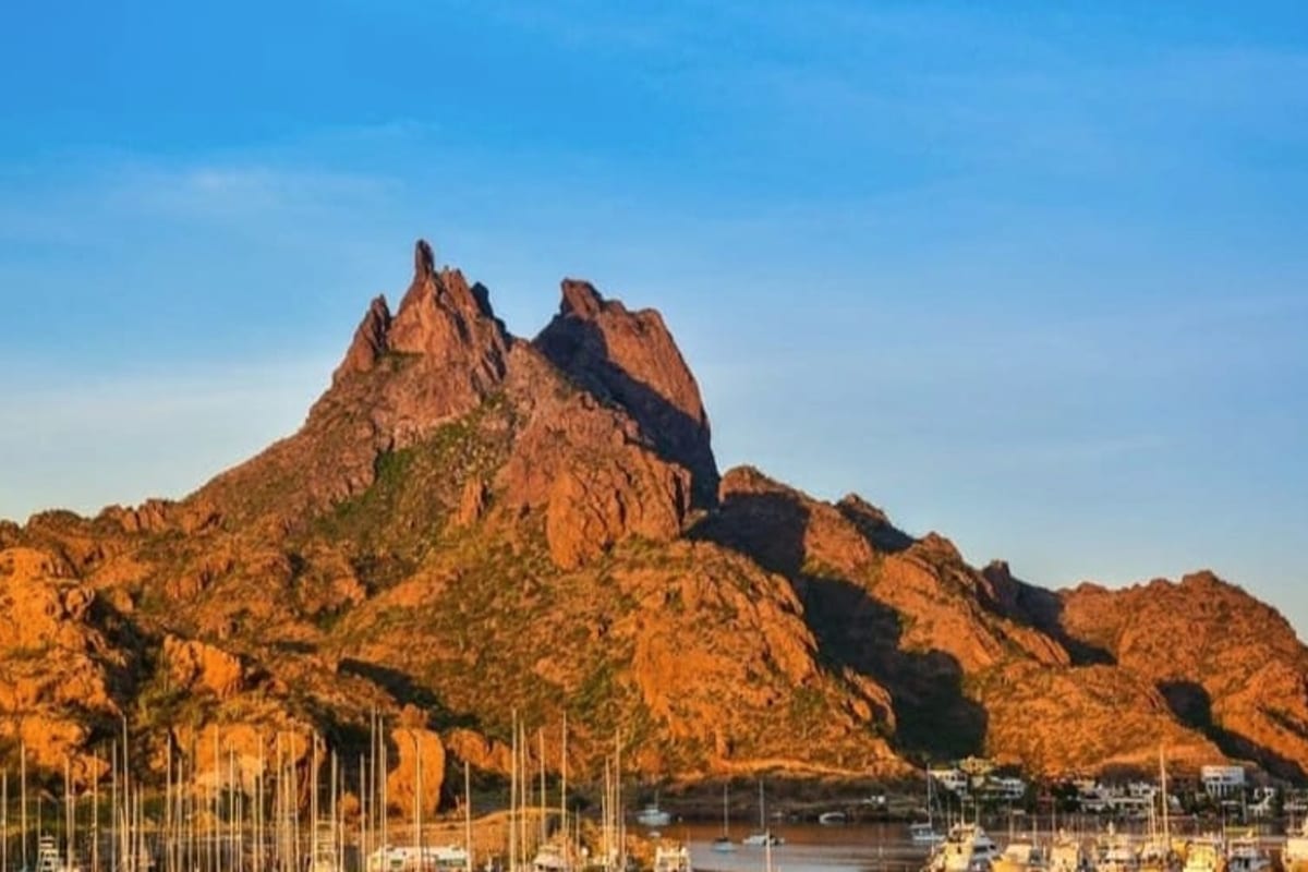 Guaymas waterfront and Sea of Cortez after a hot September day in Sonora