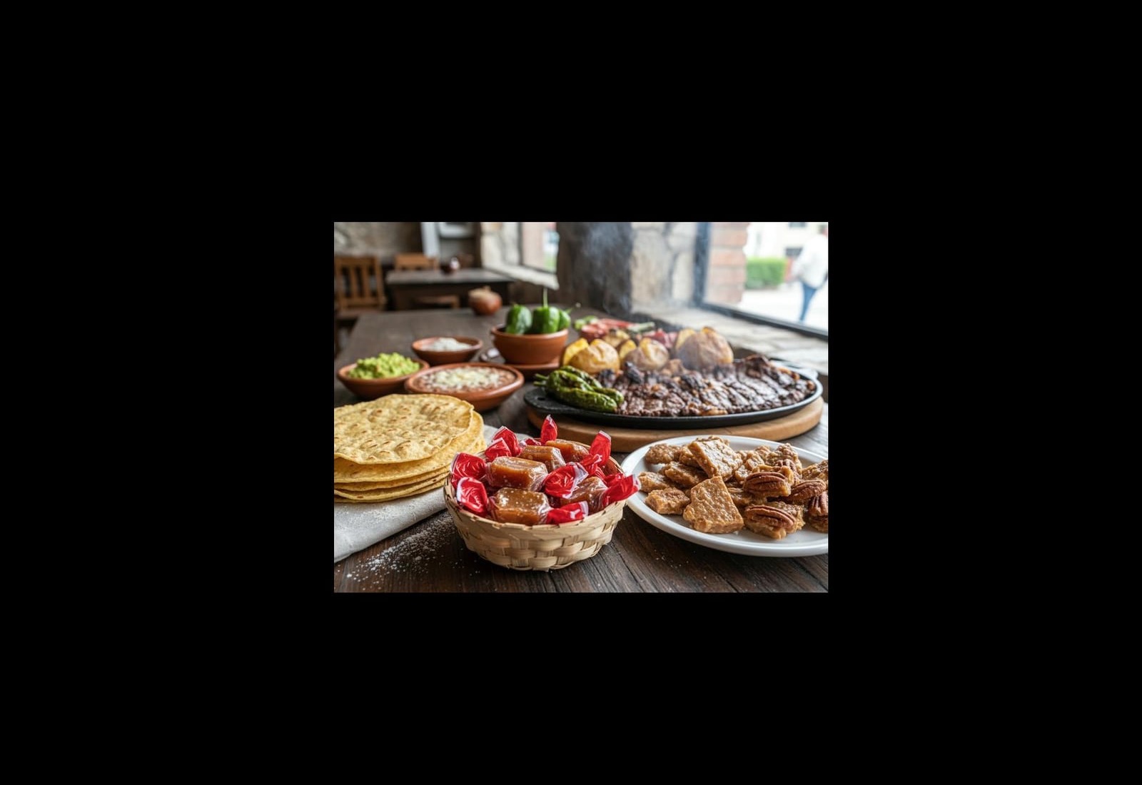 Regional sweets and northern food served during a November stop in Linares Nuevo Leon