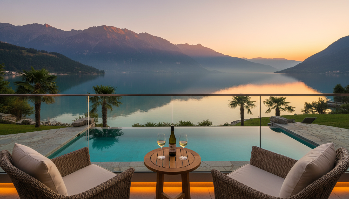 Balcony view overlooking the lake likely from a hotel like La Finca in Catemaco