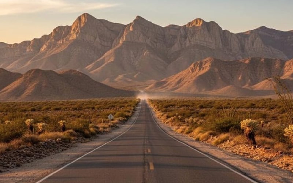 January desert route from Matehuala toward Real de Catorce in San Luis Potosi