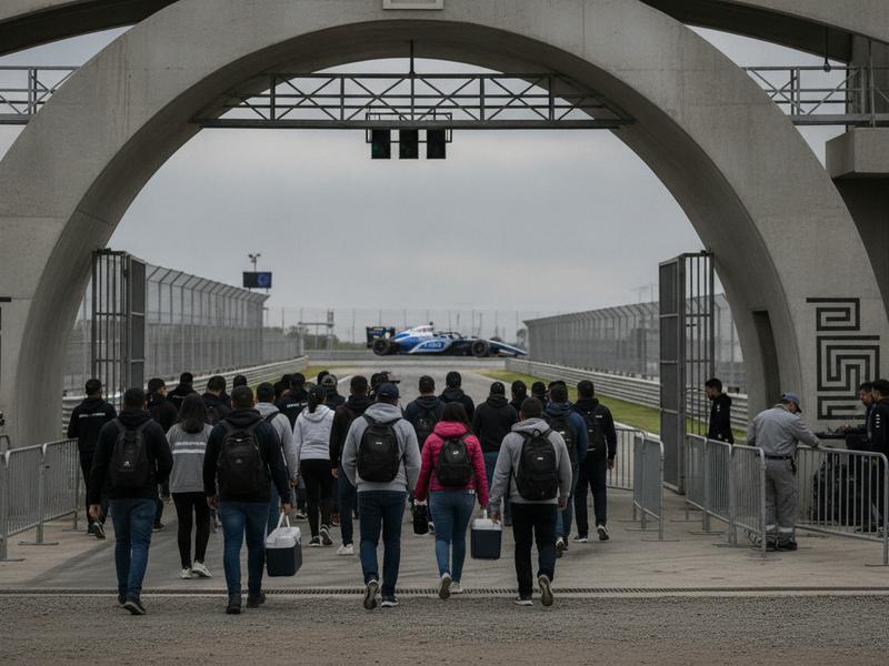 Fans arriving early for Friday practice at the Mexico City Grand Prix