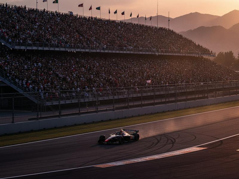 Mexico Grand Prix spectators watching Saturday qualifying from the grandstands