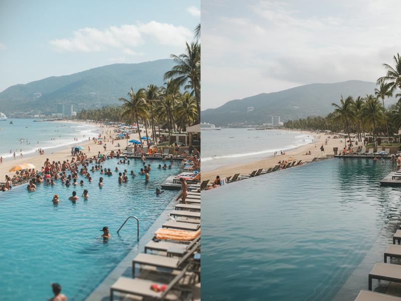 Side-by-side Puerto Vallarta room price chart comparing high and low season