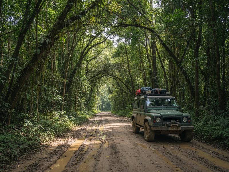 Dirt road through jungle leading to Minas Viejas waterfall