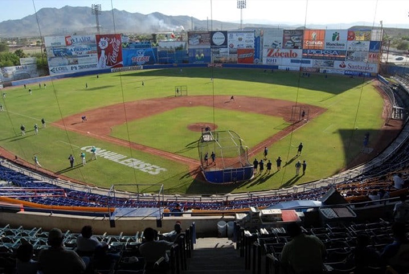 Baseball stadium seating in Monclova before a June Acereros game