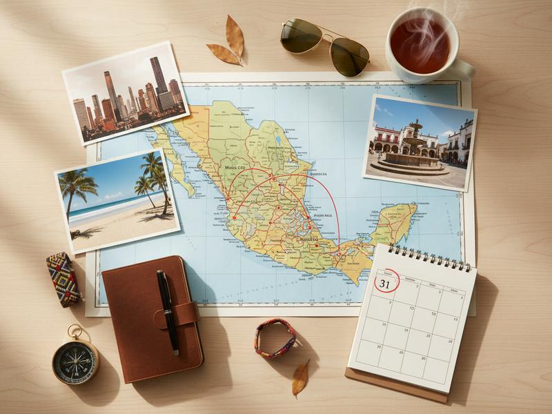 Travelers comparing Mexico City beach and colonial destinations for New Year’s Eve