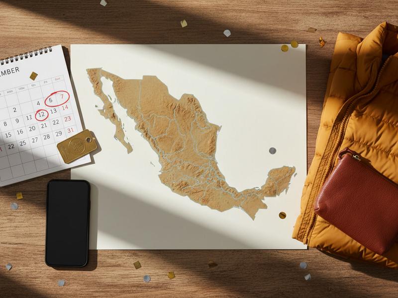 Calendar Mexico map hotel key and fireworks plan for December 31, 2026