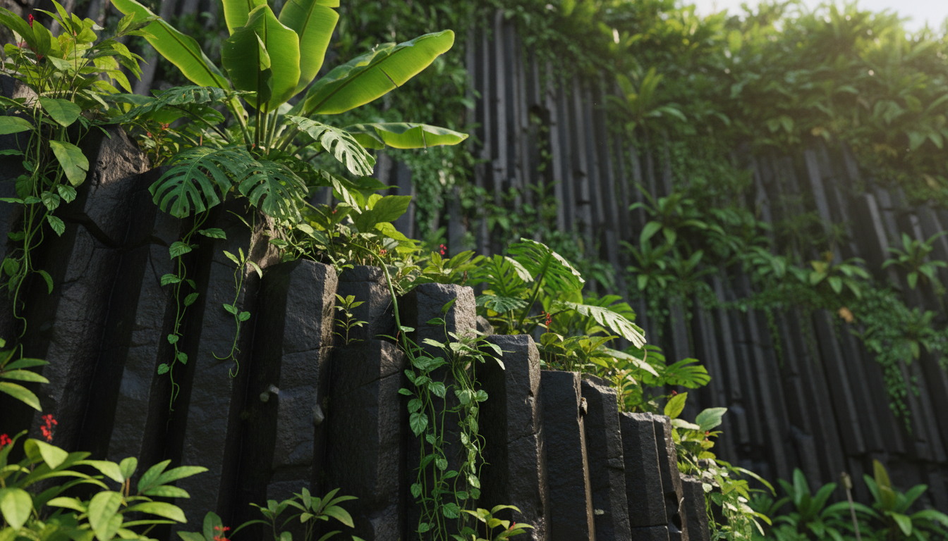 Roca Partida basalt columns geology view