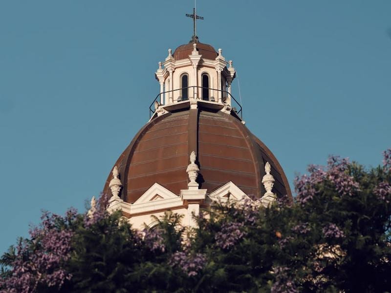Morning walk past Saltillo cathedral before museums, lunch, and evening plaza time