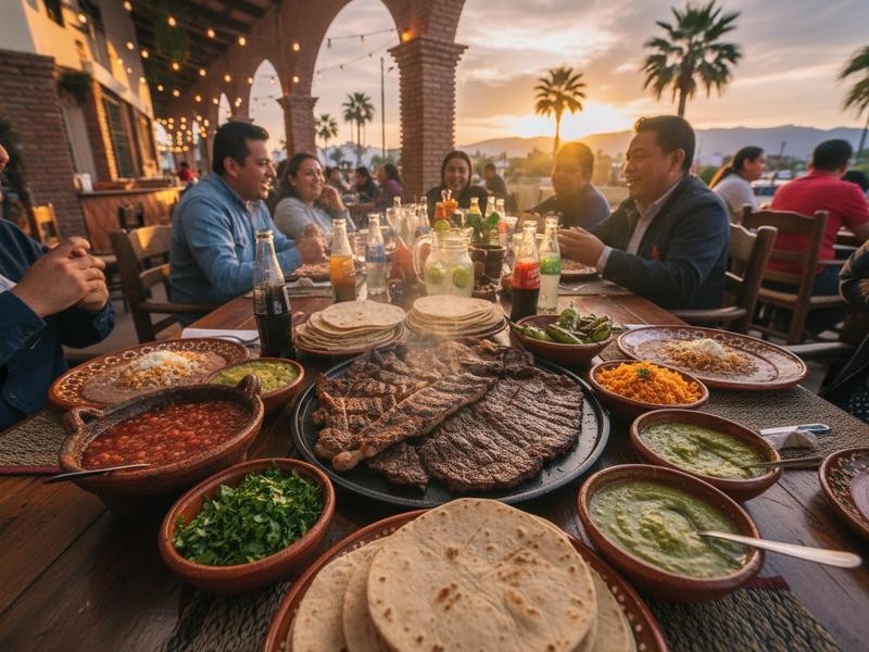 Northern food stop in Torreon before museums and Cristo de las Noas evening views