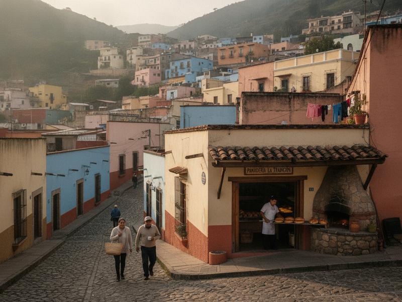 Quiet residential street in Pastita near central Guanajuato